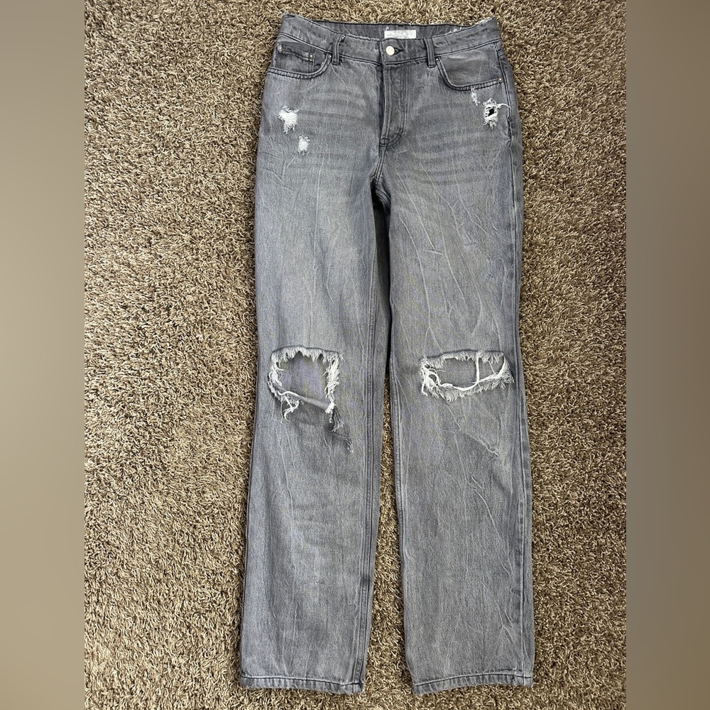 We the Free Free People Distressed Gray Jeans Size 29